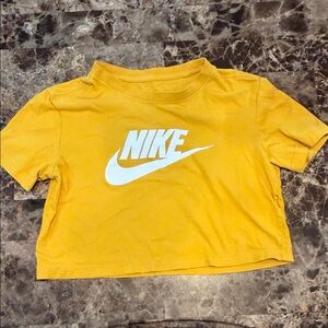 Nike Mustard Short Sleeve crop top